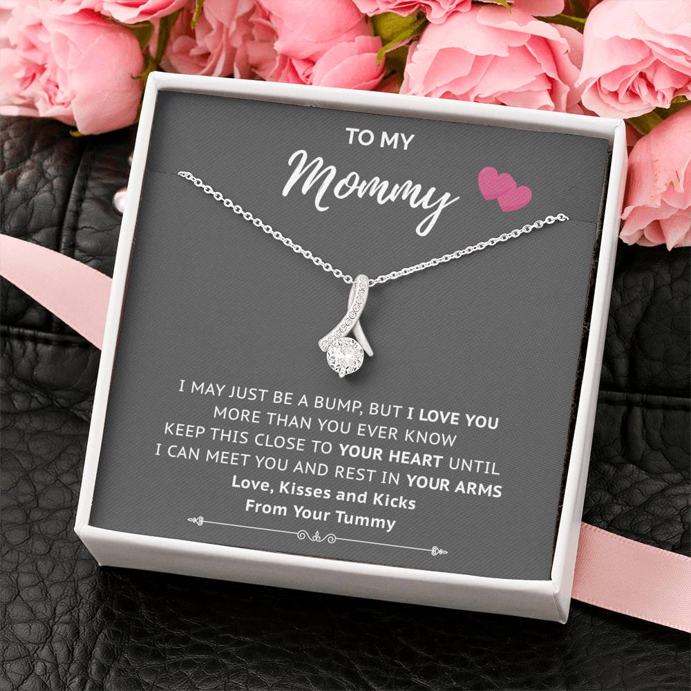 Love Kisses Kicks - Gift For New Mom Alluring Necklace