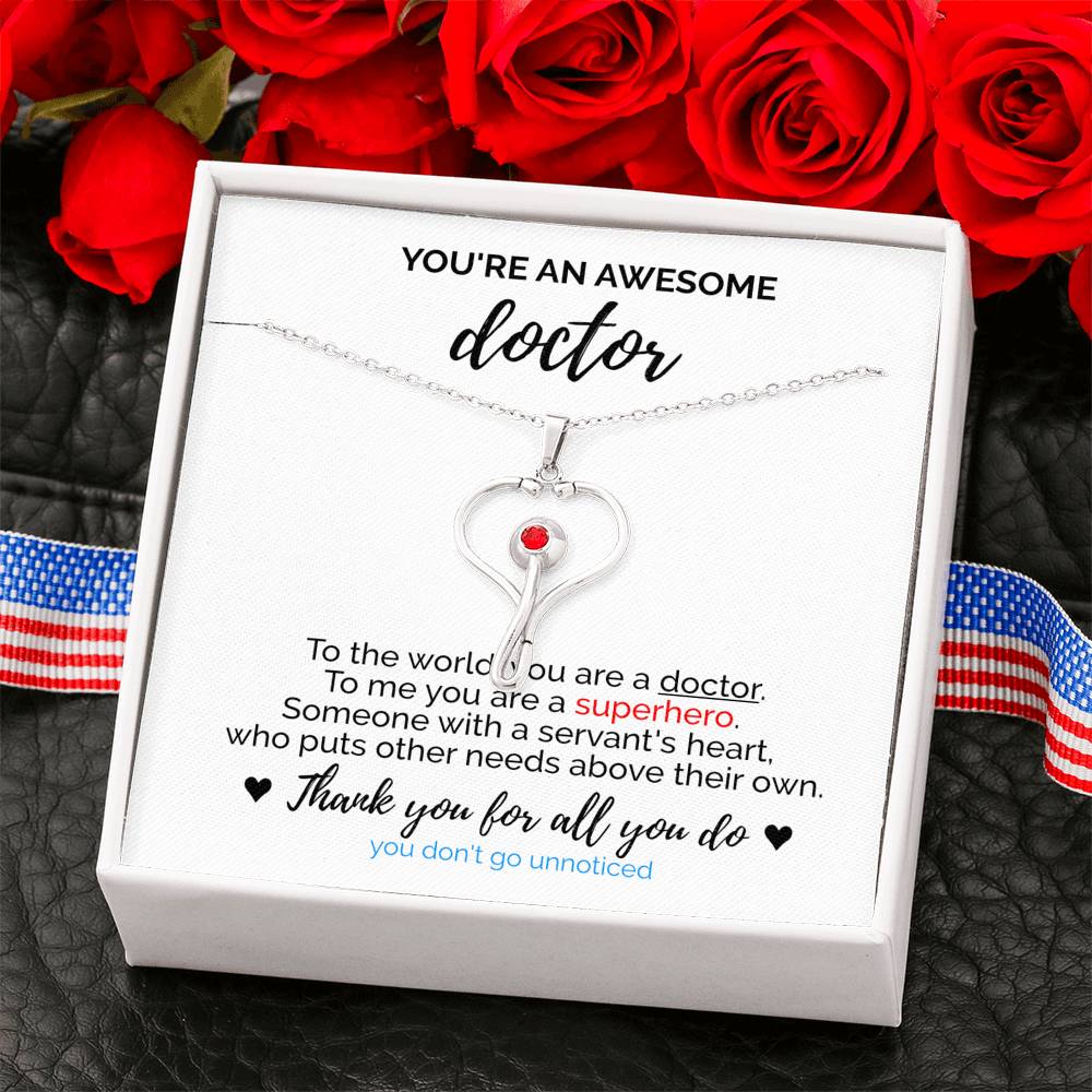 You Are Superhero - Gift For Doctor Stethoscope Necklace