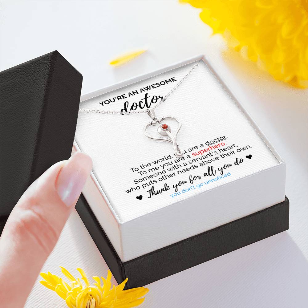 You Are Superhero - Gift For Doctor Stethoscope Necklace