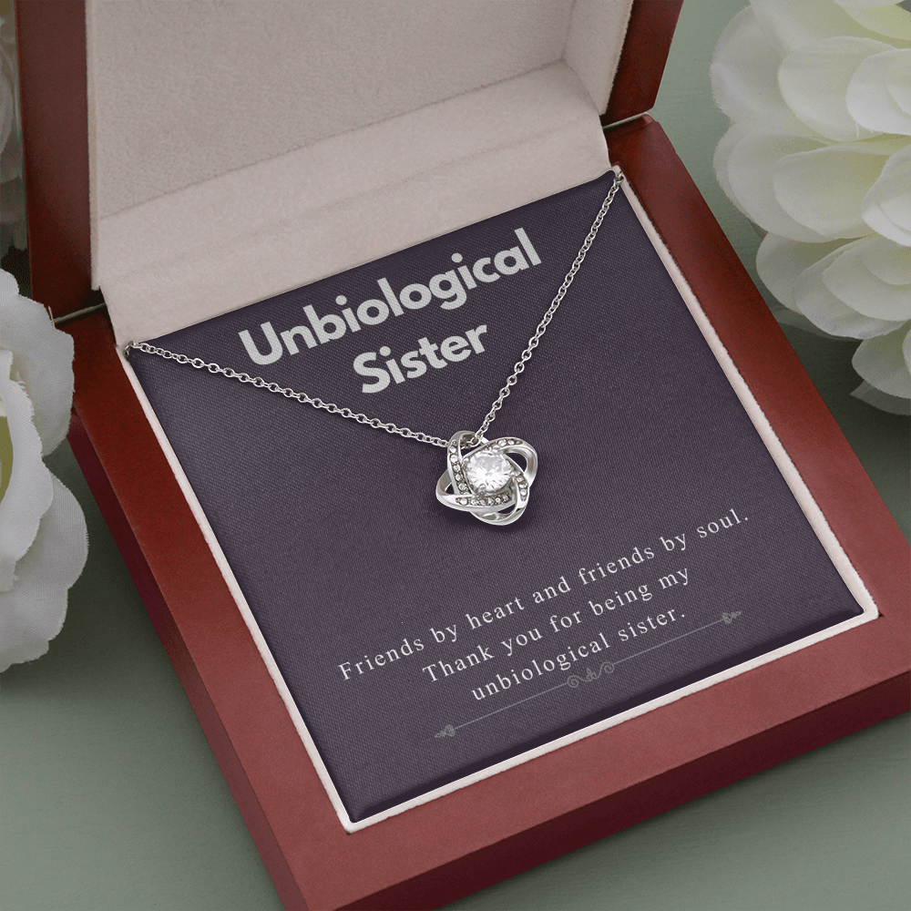 Friends By Heart & Soul - Gift For Friend Love Knot Necklace