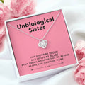 Sister By Heart - Gift For Unbiological Sister Love Knot Necklace