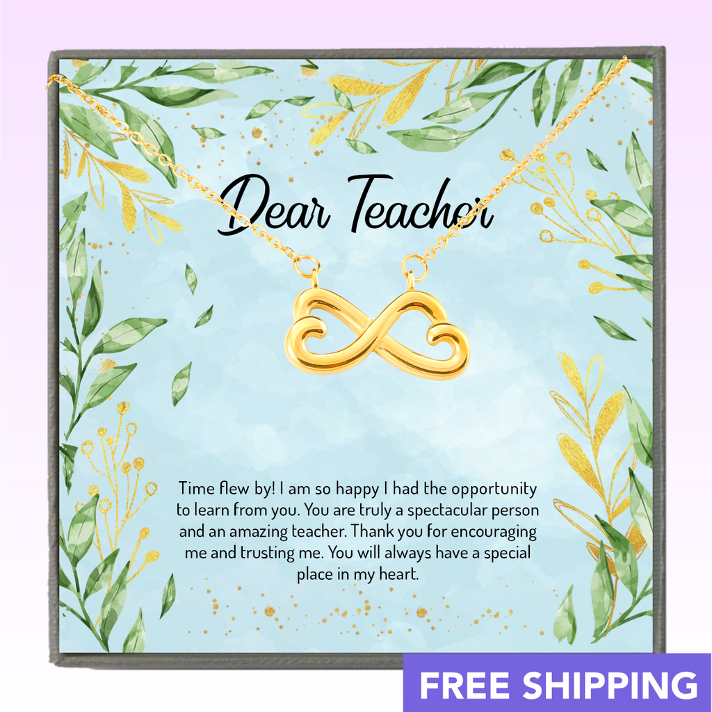 Time Flew By - Gift For Teacher Infinity Necklace